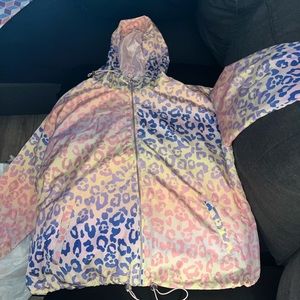 Colorful leopard print windbreaker